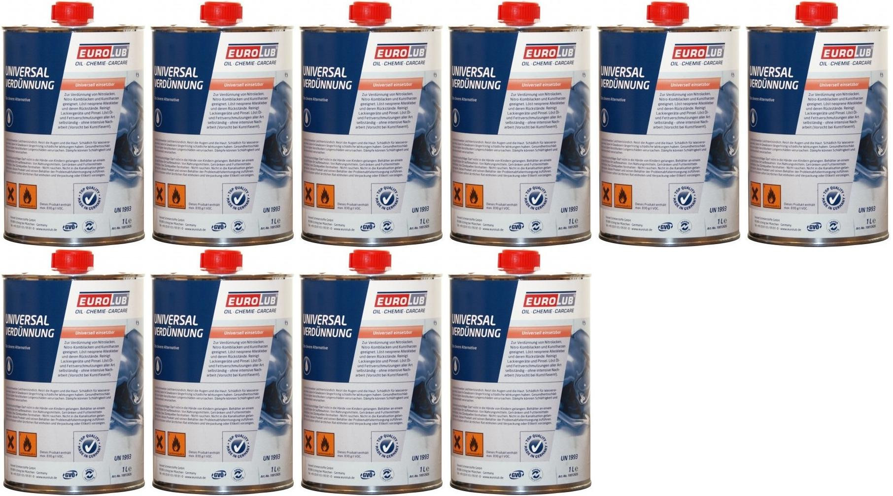 EUROLUB Universalverdünnung, Verdünner 10x 1l = 10 Liter