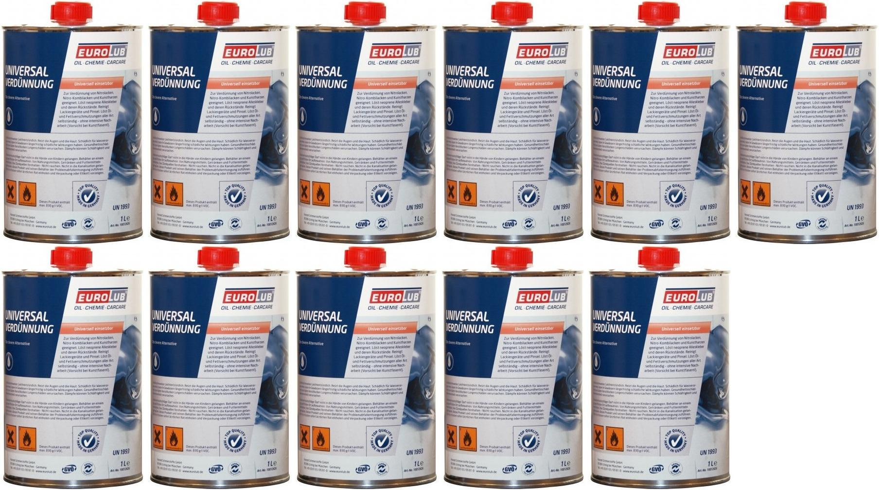 EUROLUB Universalverdünnung, Verdünner 11x 1l = 11 Liter