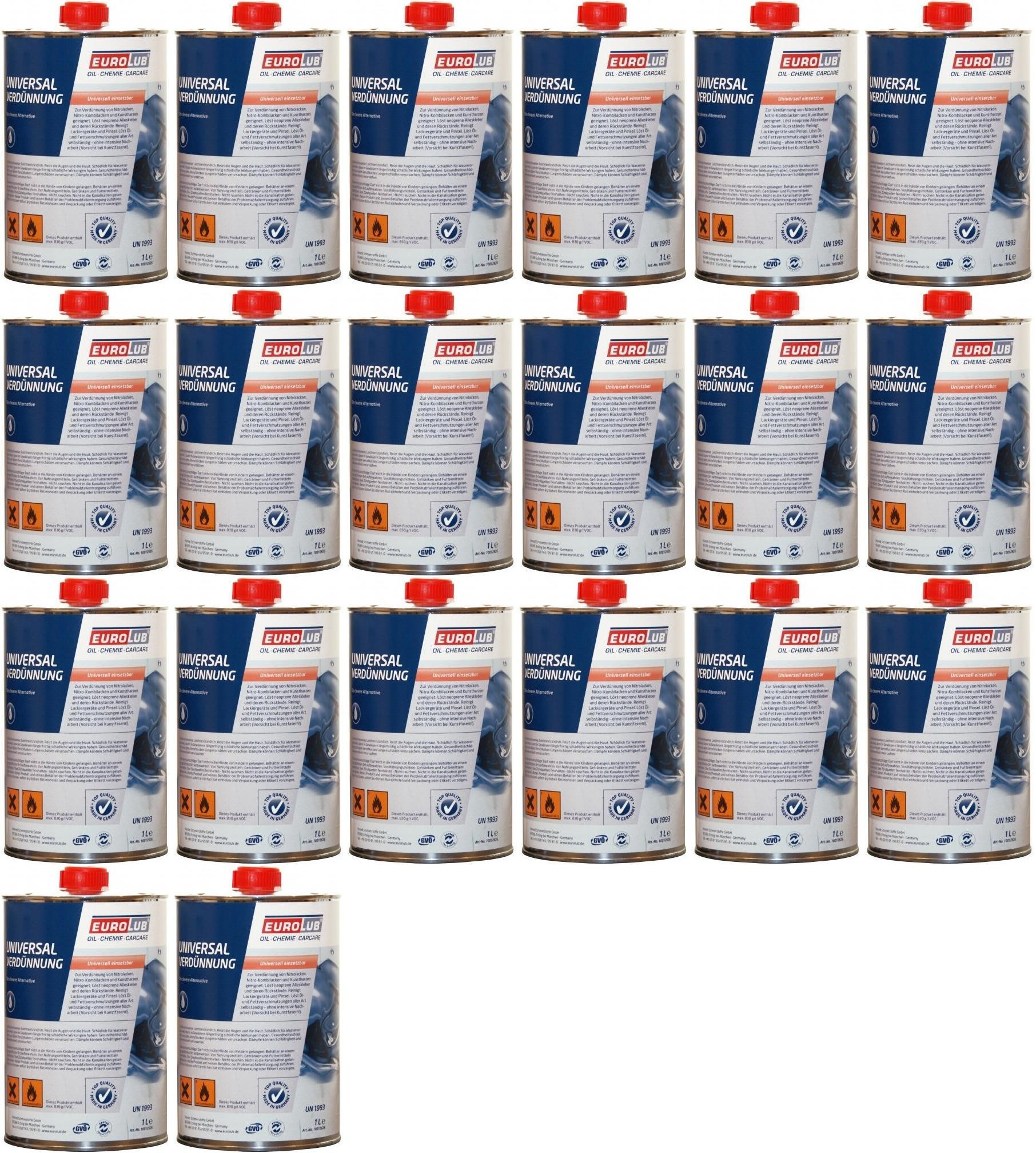 EUROLUB Universalverdünnung, Verdünner 20x 1l = 20 Liter