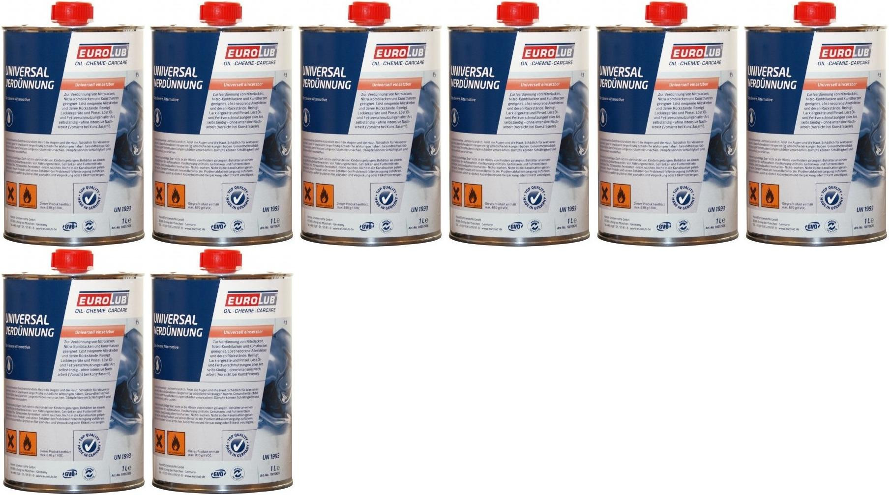 EUROLUB Universalverdünnung, Verdünner 8x 1l = 8 Liter
