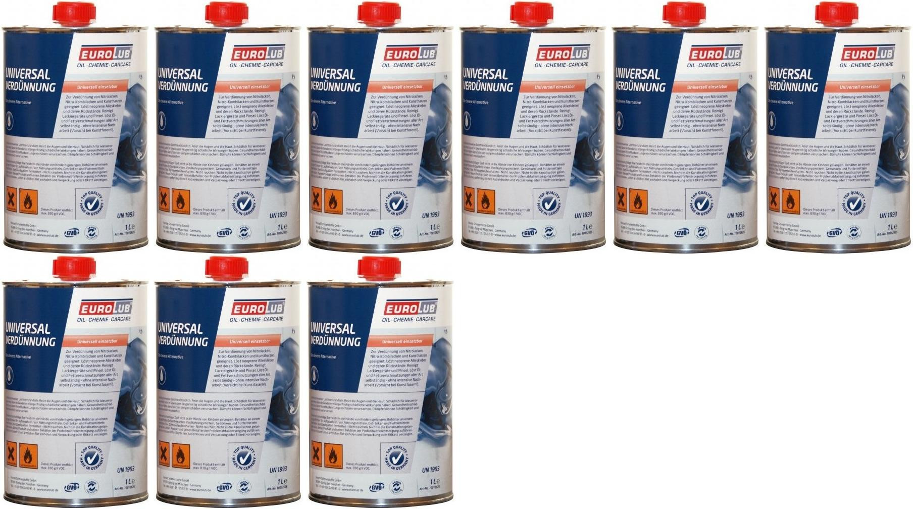 EUROLUB Universalverdünnung, Verdünner 9x 1l = 9 Liter