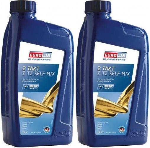 EUROLUB 2-Takt 2 TZ SELF MIX mineralisches Motorrad Motoröl 2x 1l = 2 Liter