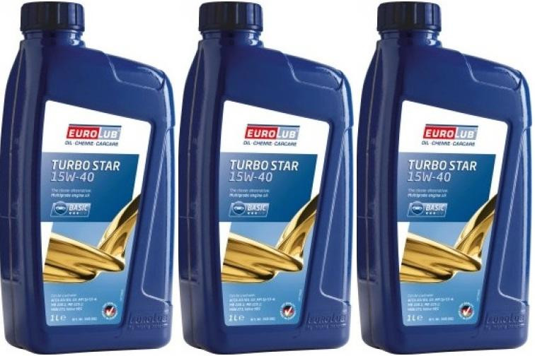 EUROLUB Turbo Star 15W-40 Motoröl 3x 1l = 3 Liter