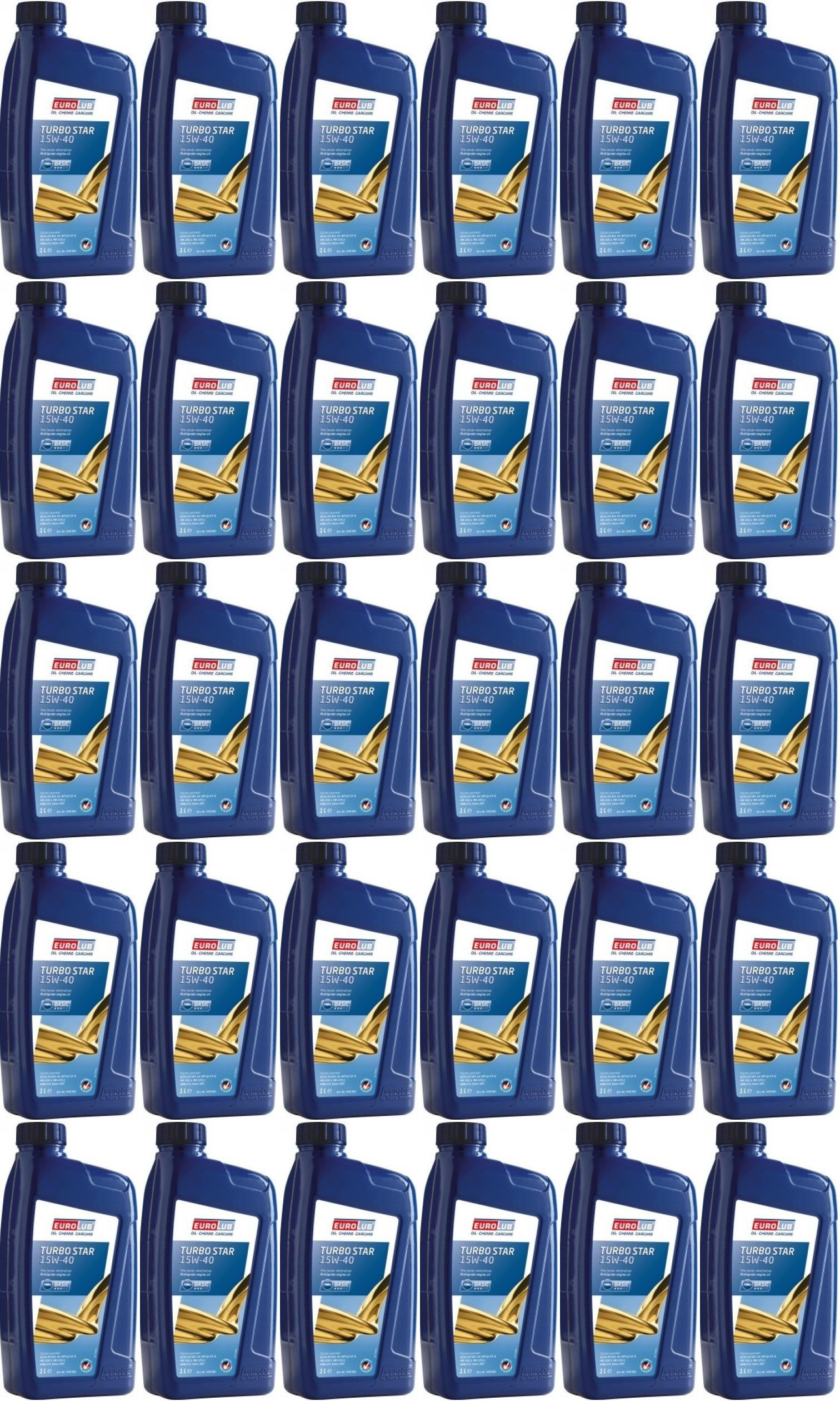 EUROLUB Turbo Star 15W-40 Motoröl 30x 1l = 30 Liter