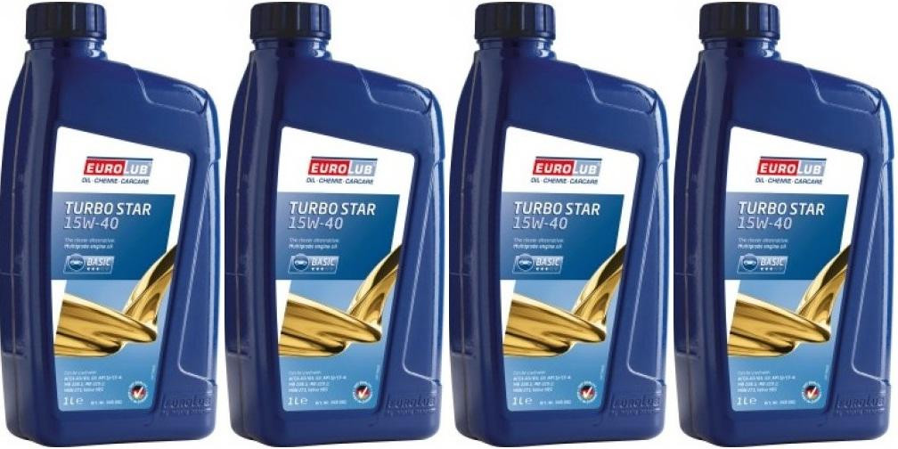 EUROLUB Turbo Star 15W-40 Motoröl 4x 1l = 4 Liter