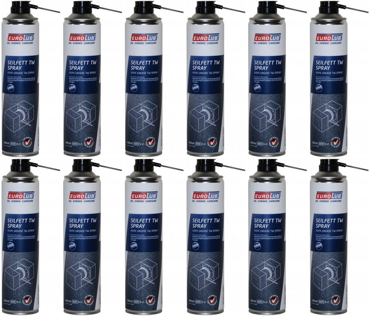 Eurolub Hohlraum-Versiegler Seilfett TW/ Spray 12x 600ml