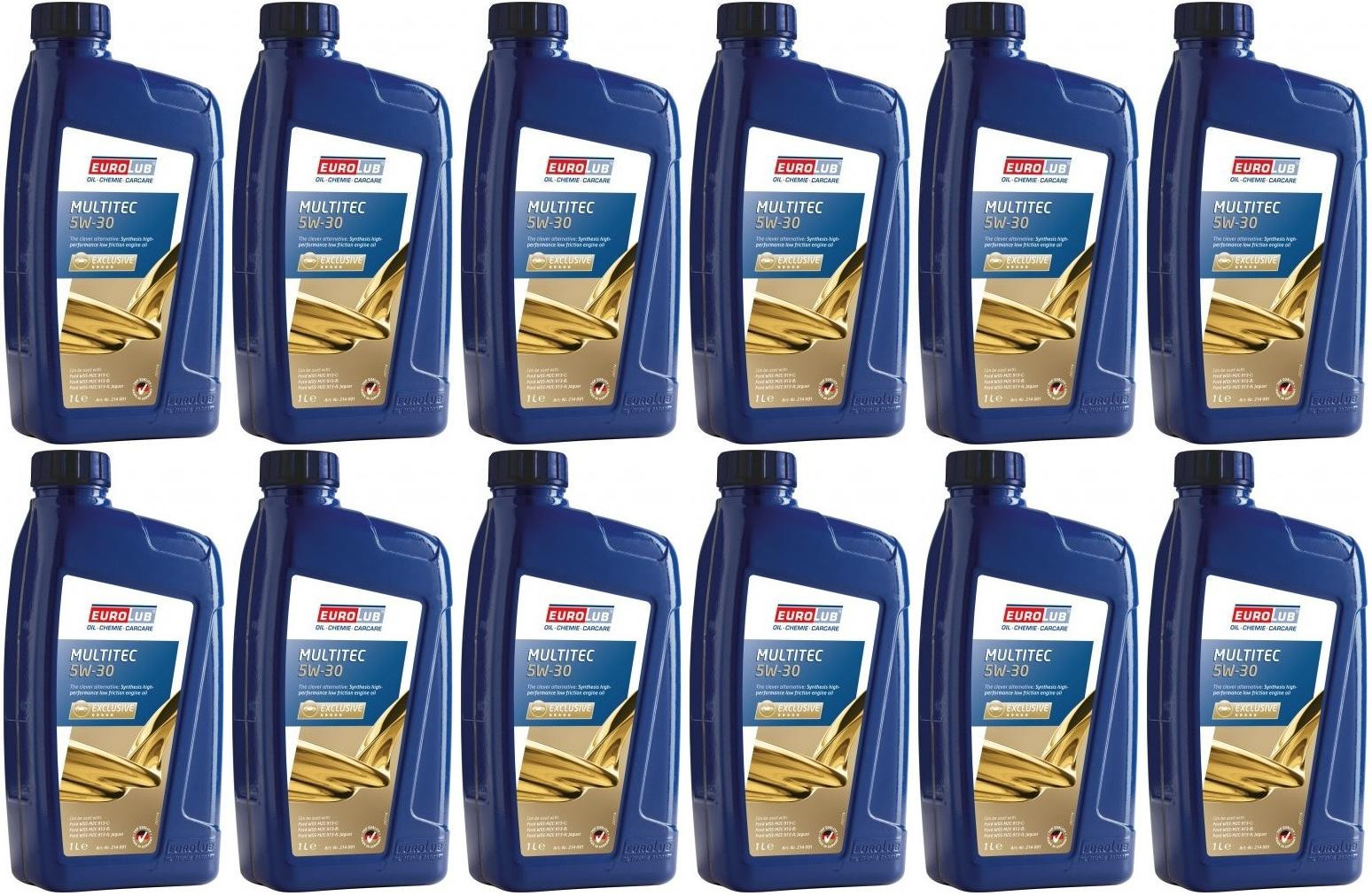 EUROLUB Multitec 5W-30 (Ford) Motoröl 12x 1l = 12 Liter