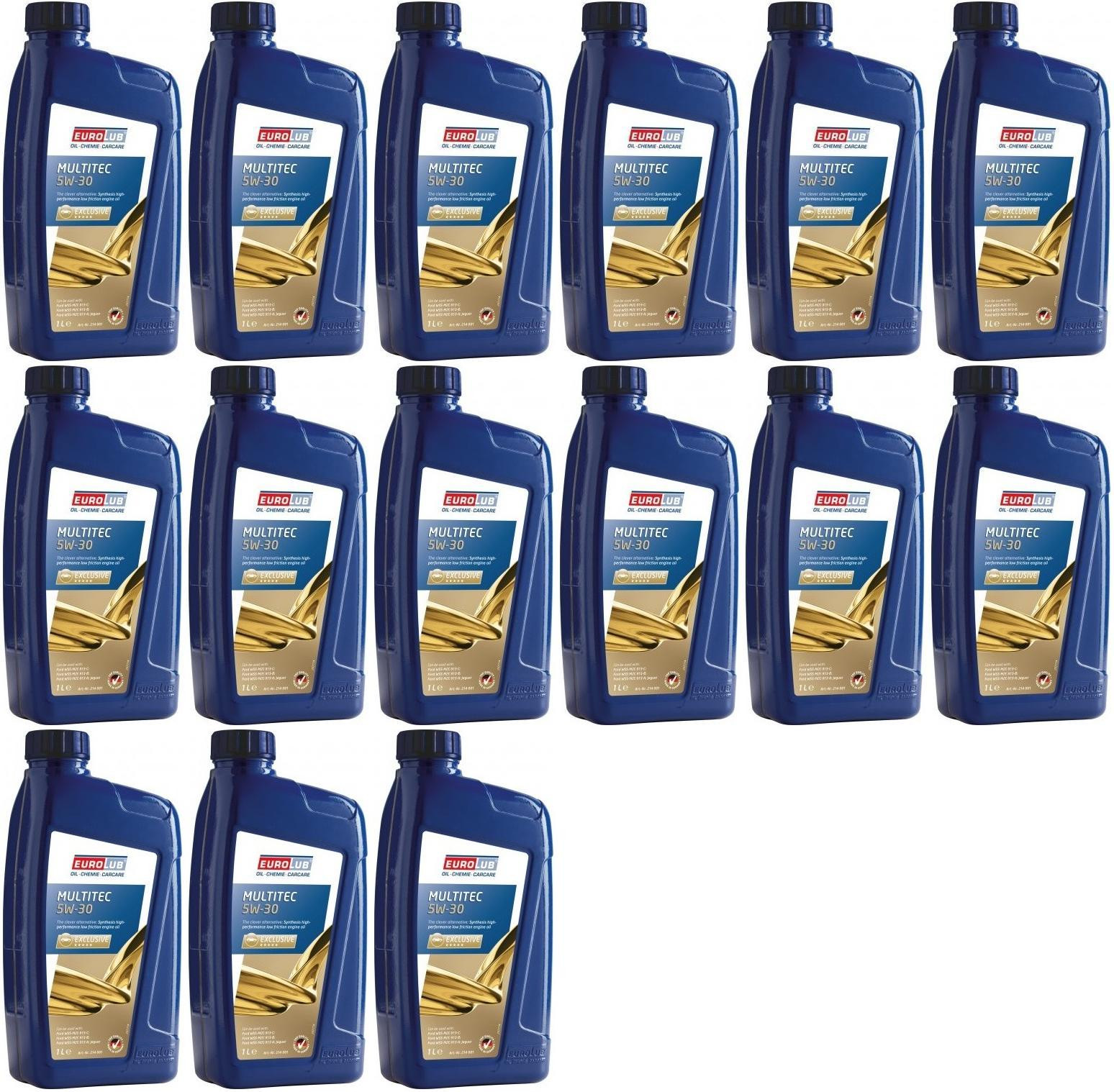 EUROLUB Multitec 5W-30 (Ford) Motoröl 15x 1l = 15 Liter