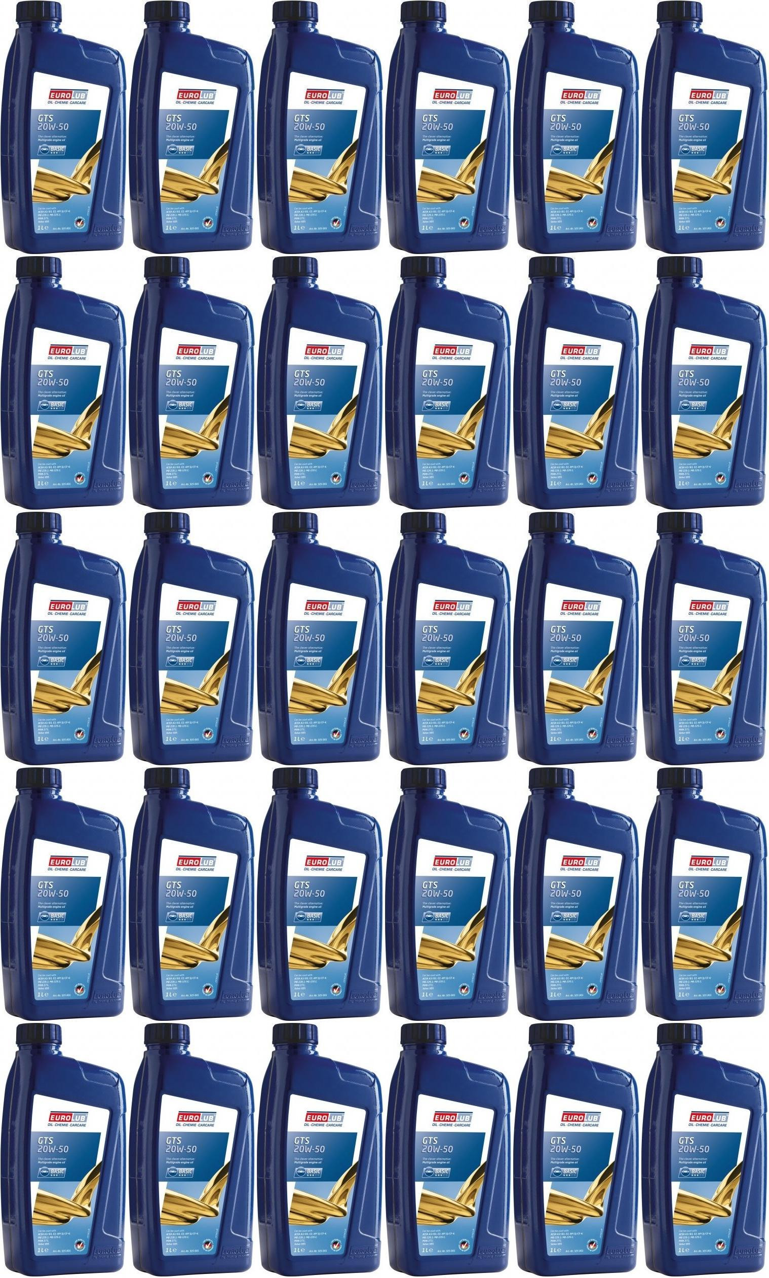 EUROLUB GTS SAE 20W-50 30x 1l = 30 Liter