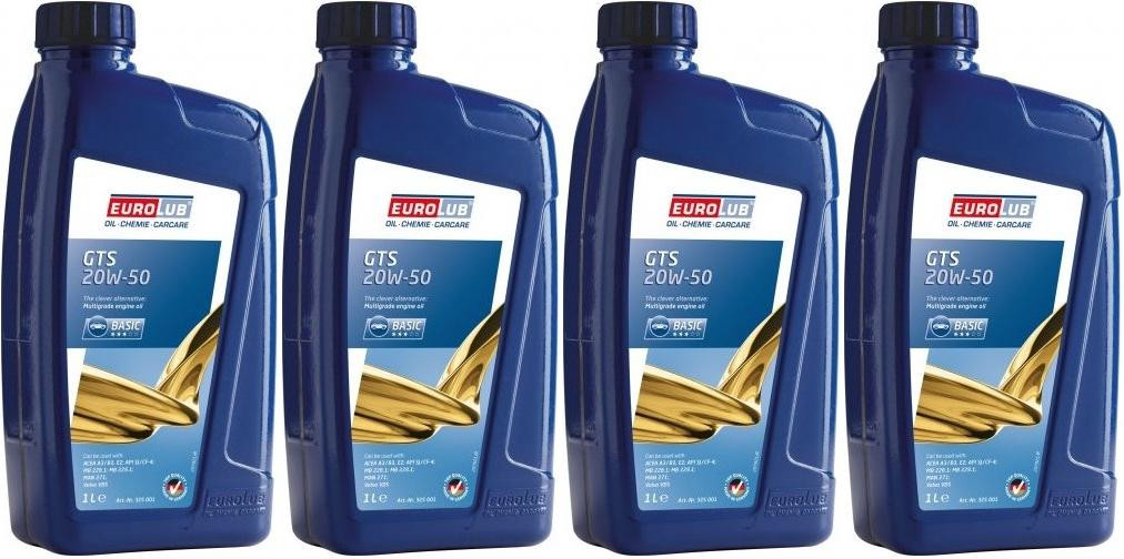 EUROLUB GTS SAE 20W-50 4x 1l = 4 Liter