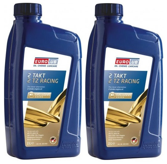 EUROLUB 2 TZ Racing vollsynthetisches 2-Takt Motorrad Motoröl 2x 1l = 2 Liter