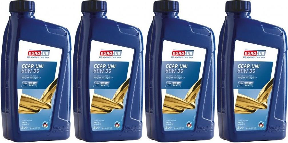 EUROLUB Gear UNI SAE 80W-90 4x 1l = 4 Liter