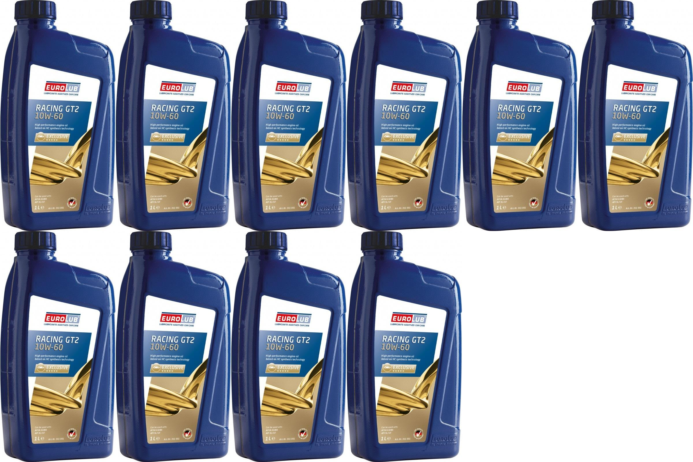EUROLUB GT2 10W-60 Motoröl 10x 1l = 10 Liter