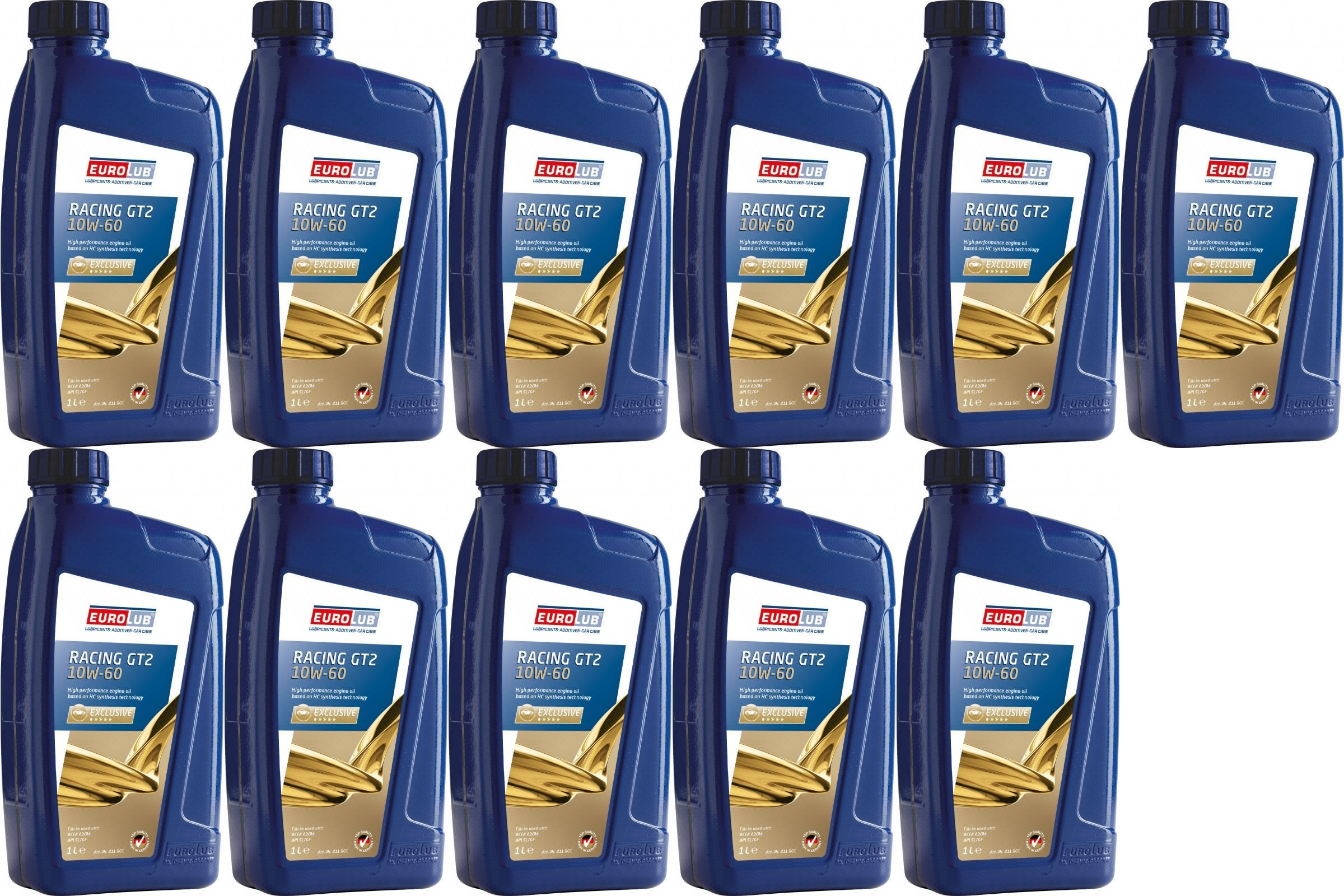 EUROLUB GT2 10W-60 Motoröl 11x 1l = 11 Liter