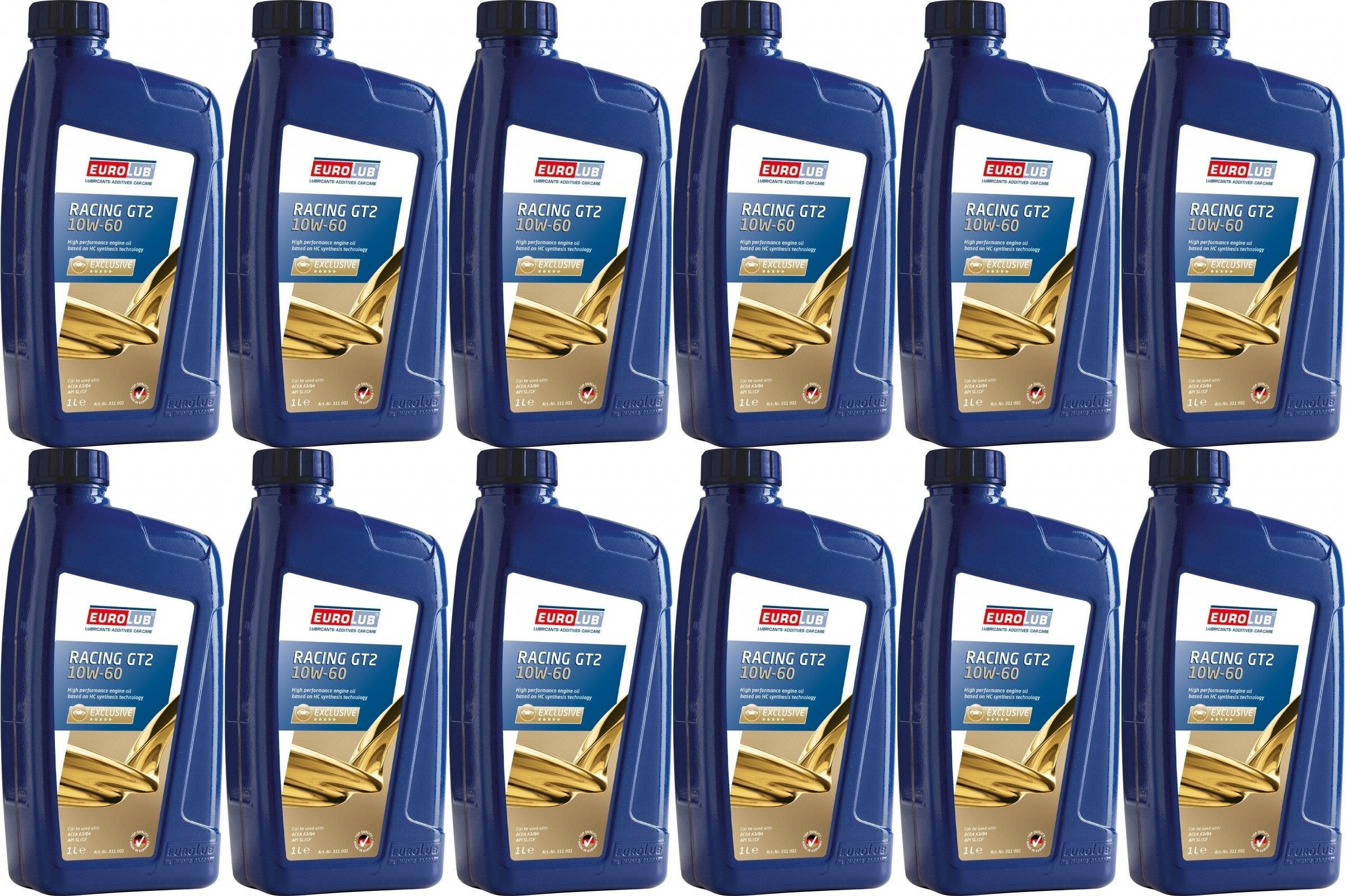 EUROLUB GT2 10W-60 Motoröl 12x 1l = 12 Liter