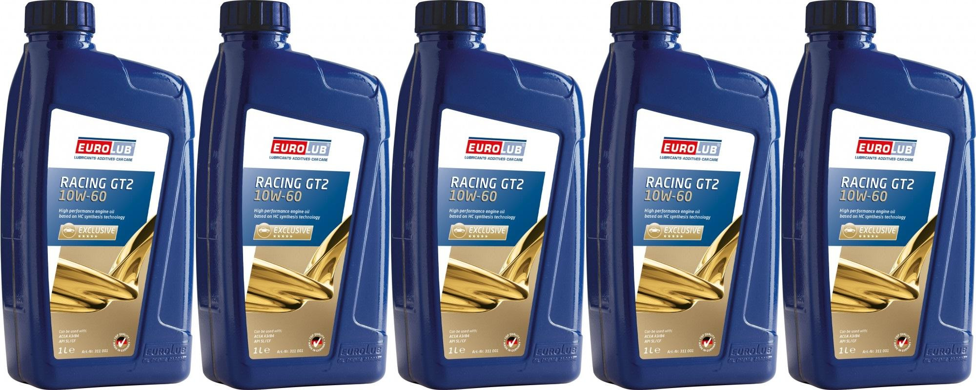 EUROLUB GT2 10W-60 Motoröl 5x 1l = 5 Liter