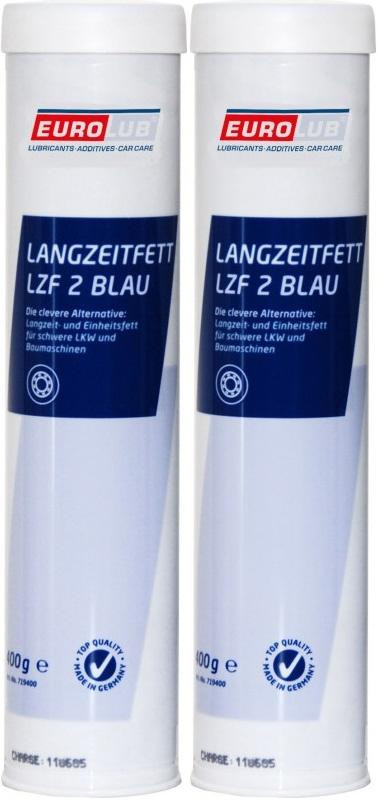 Eurolub Langzeitfett LZF 2 BLAU Fett Kartusche 2x 400 Gramm