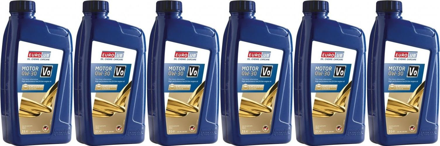 EUROLUB Motor VO SAE 0W-30 ACEA A5/B5, Volvo Motoröl 6x 1l = 6 Liter