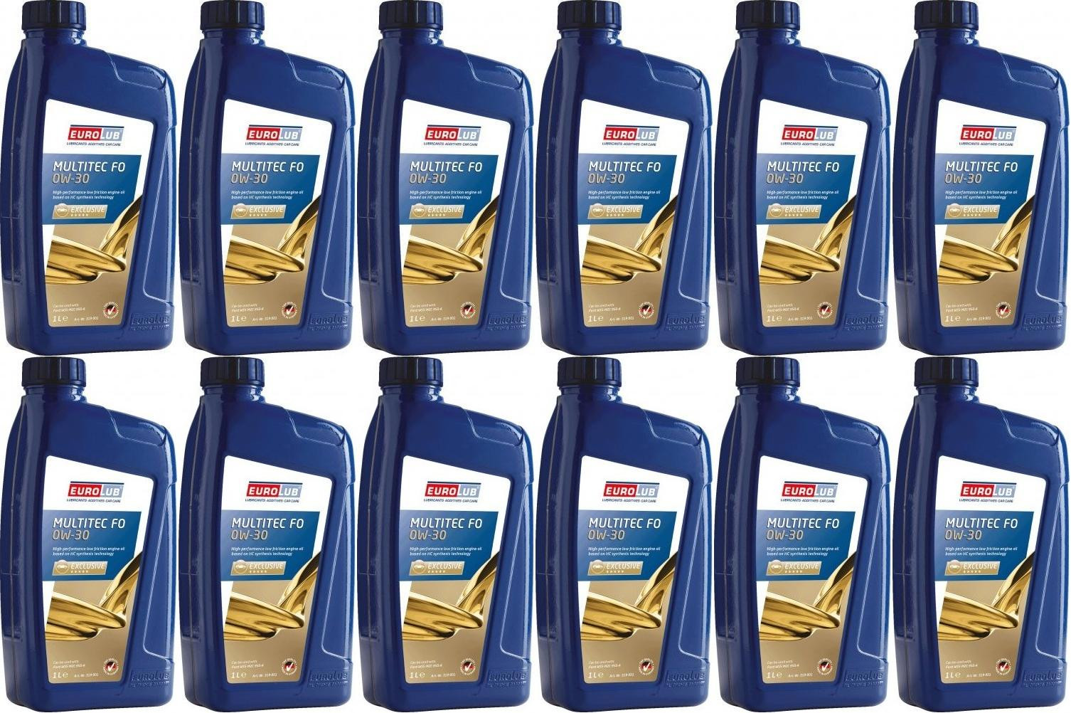 EUROLUB MULTITEC FO SAE 0W-30 Motoröl 12x 1l = 12 Liter