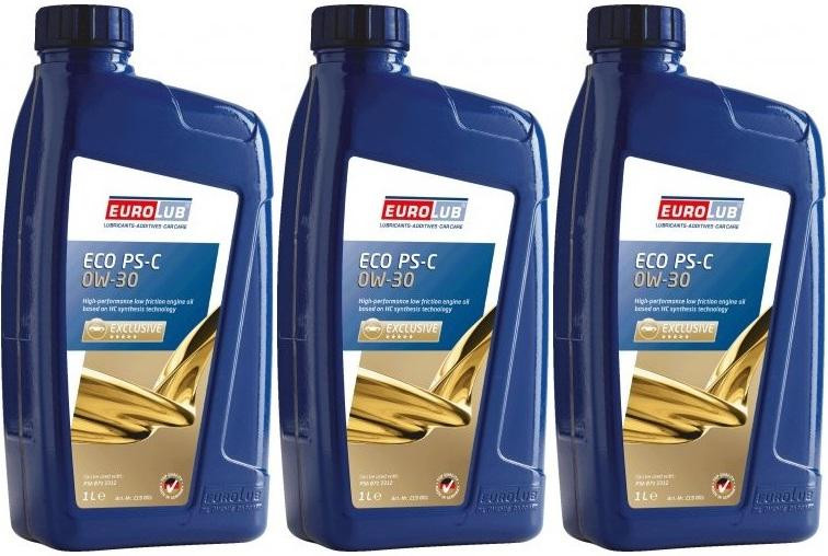 EUROLUB ECO PS-C SAE 0W-30 Motoröl 3x 1l = 3 Liter