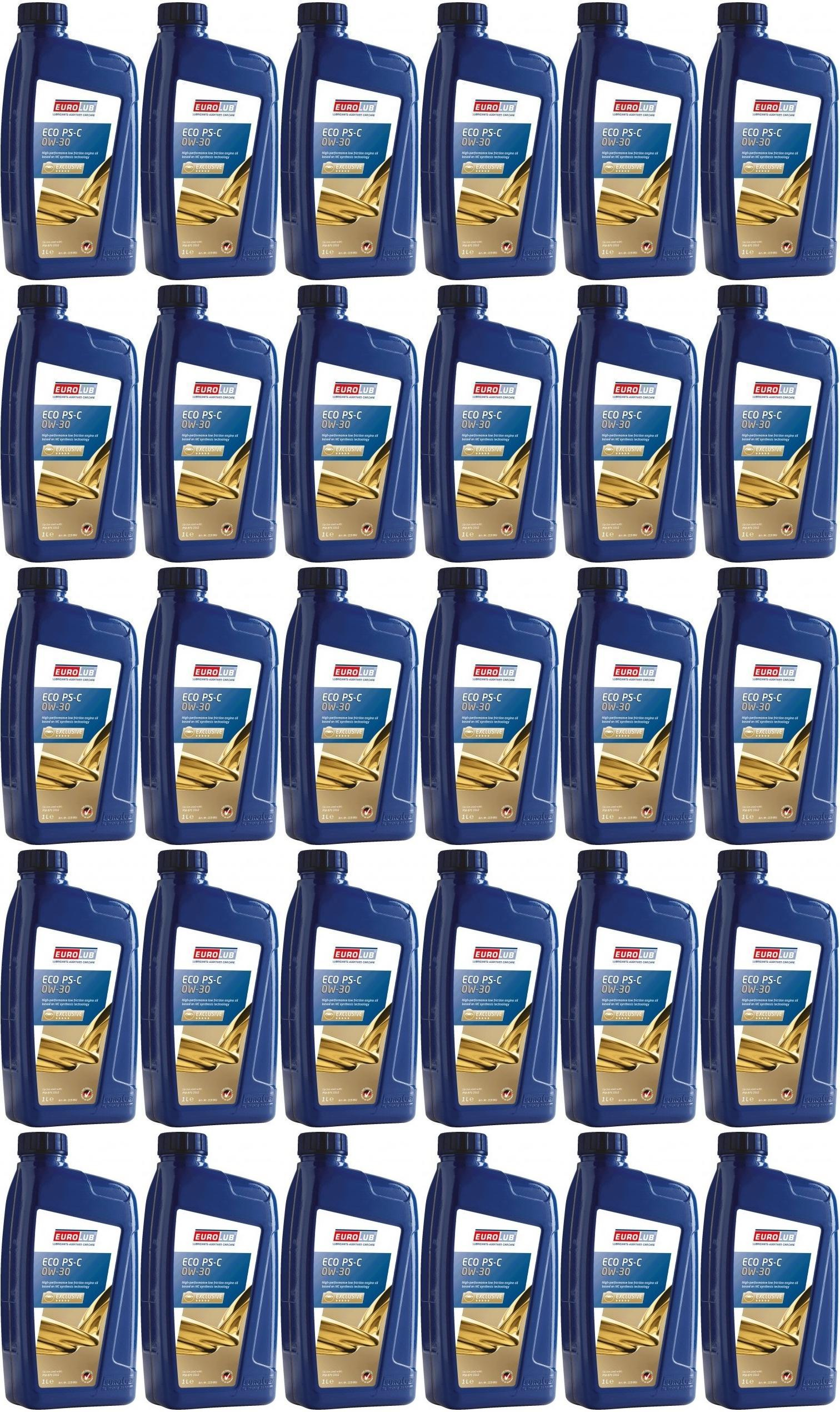 EUROLUB ECO PS-C SAE 0W-30 Motoröl 30x 1l = 30 Liter