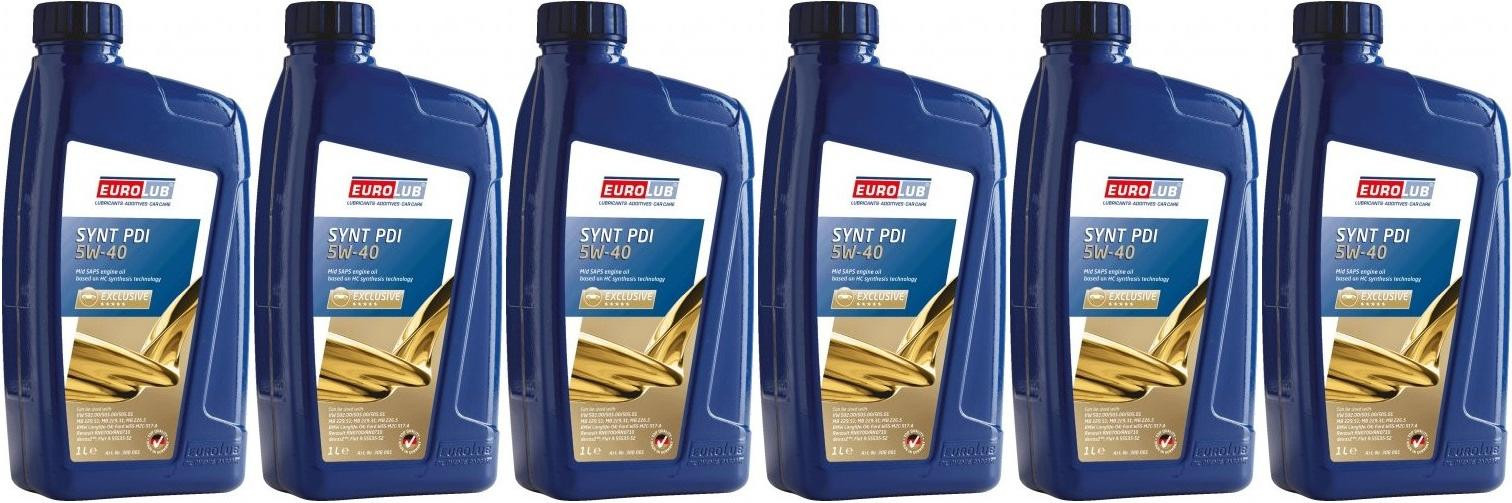 EUROLUB SYNT PDI SAE 5W-40 Motoröl 6x 1l = 6 Liter