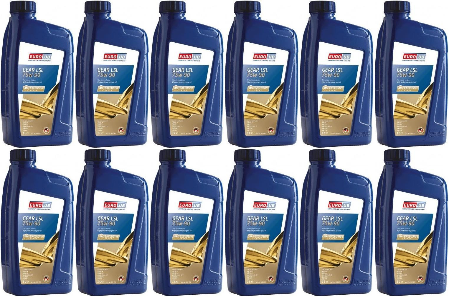 EUROLUB GEAR LSL SAE 75W-90 Getriebeöl 12x 1l = 12 Liter
