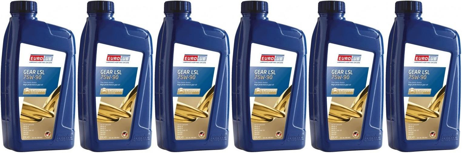 EUROLUB GEAR LSL SAE 75W-90 Getriebeöl 6x 1l = 6 Liter