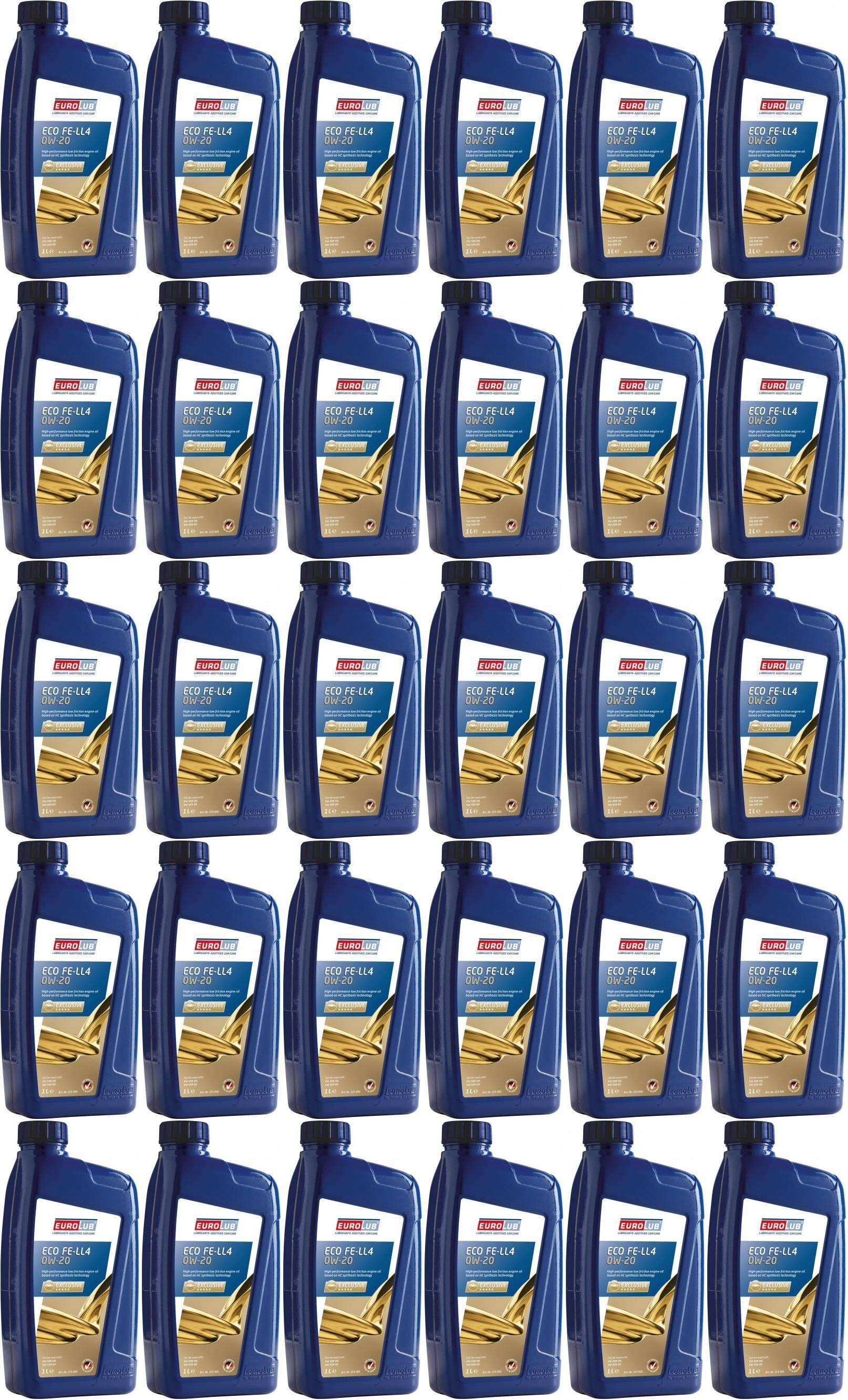 EUROLUB FE-LL4 0W-20 Motoröl Flasche 30x 1l = 30 Liter