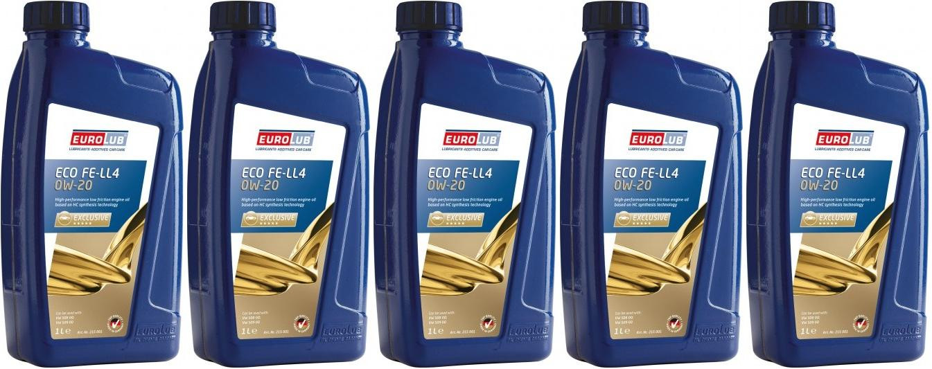 EUROLUB FE-LL4 0W-20 Motoröl Flasche 5x 1l = 5 Liter