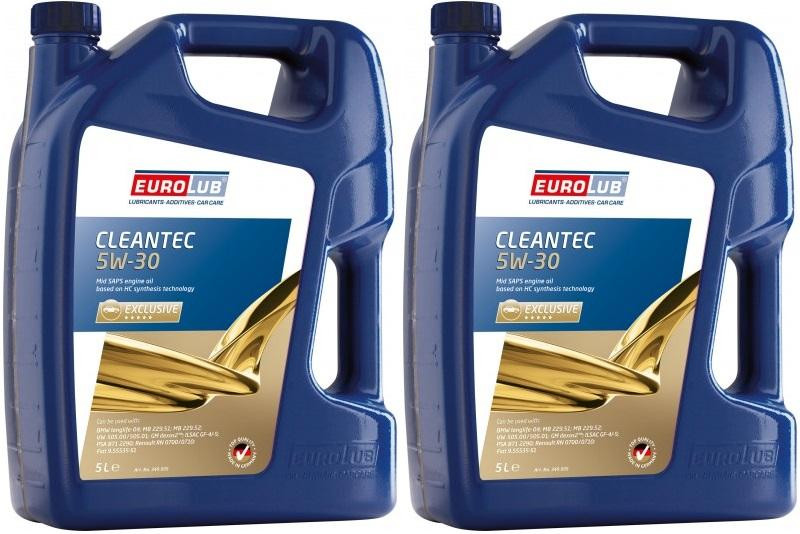 Eurolub CLEANTEC 5W-30 Motoröl 2x 5 = 10 Liter