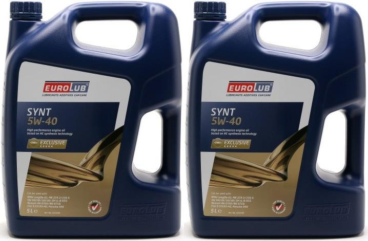 Eurolub SYNT 5W-40 Motoröl 2x 5 = 10 Liter