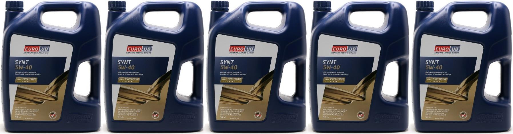 Eurolub SYNT 5W-40 Motoröl 5x 5 = 25 Liter