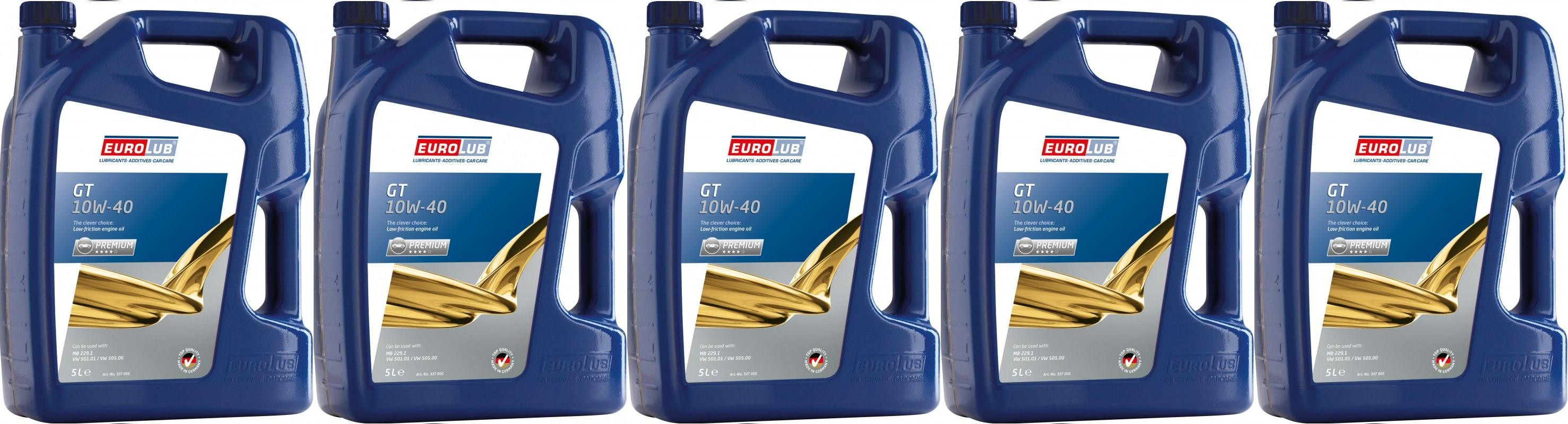 Eurolub GT 10W-40 Diesel & Benziner Motoröl 5x 5 = 25 Liter