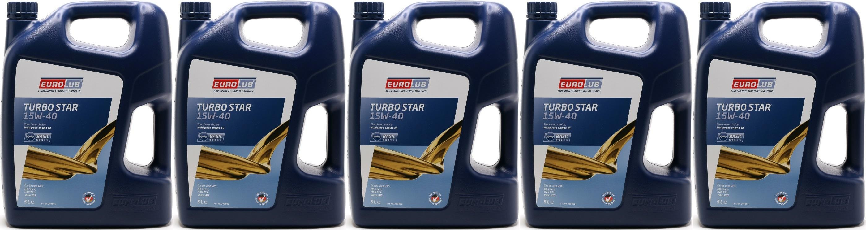 Eurolub Turbo Star 15W-40 Motoröl 5x 5 = 25 Liter