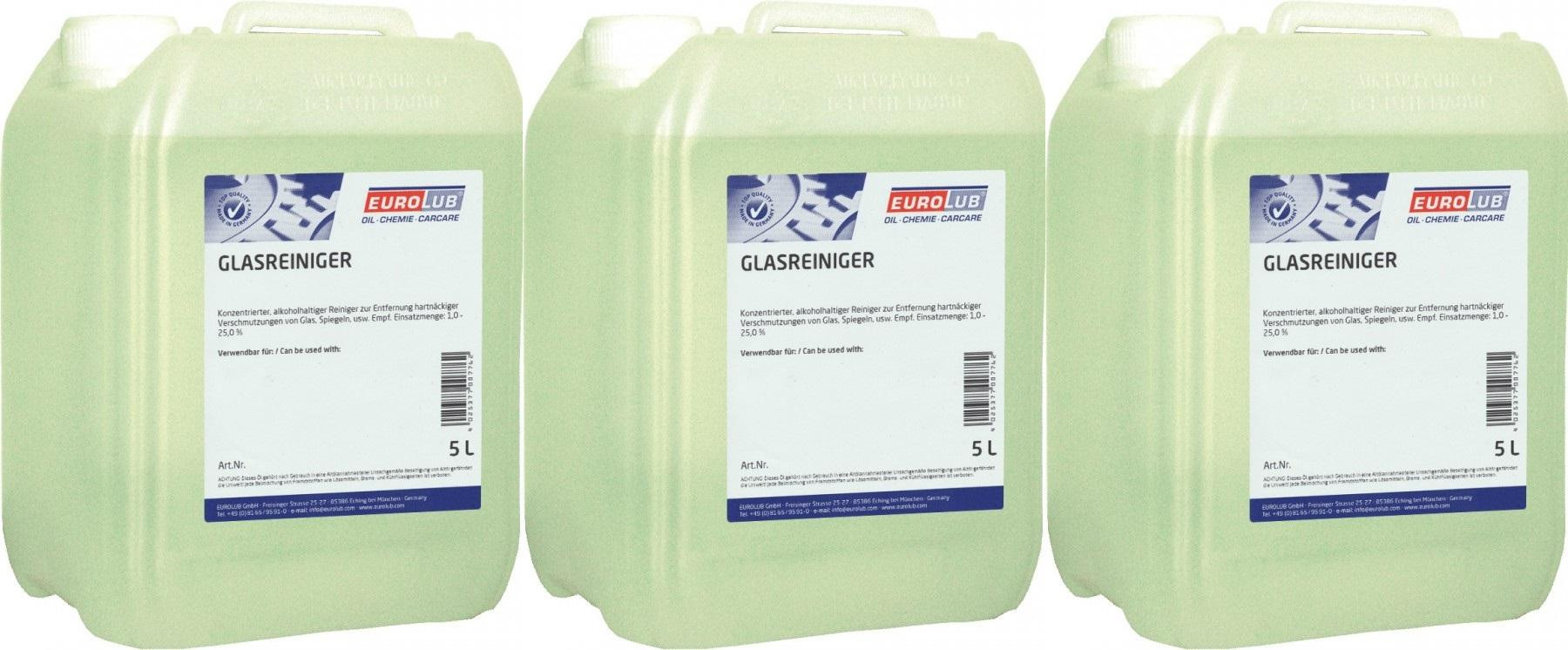 Eurolub Glasreiniger 3x 5 = 15 Liter