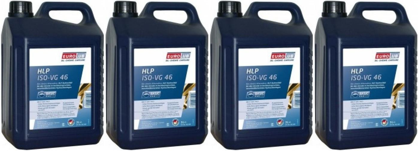 EUROLUB Hydrauliköl HLP ISO-VG 46 4x 5 = 20 Liter