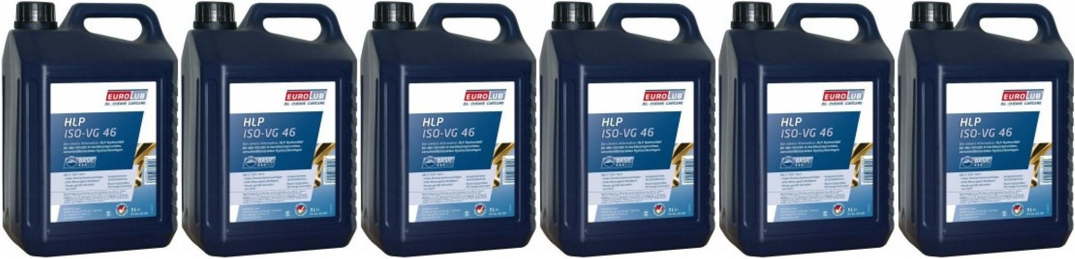 EUROLUB Hydrauliköl HLP ISO-VG 46 6x 5 = 30 Liter