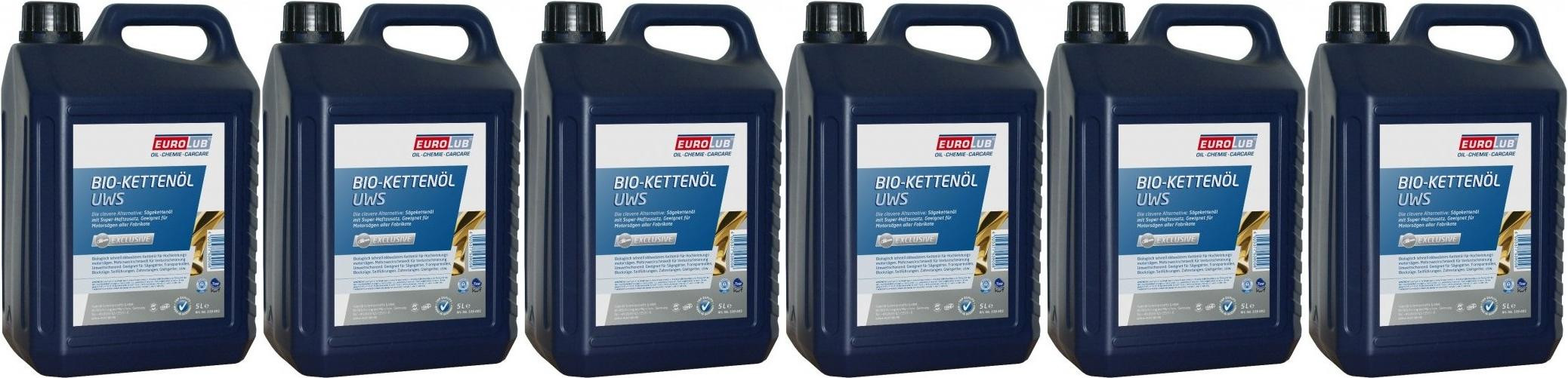 Eurolub BIO-Kettenöl UWS 6x 5 = 30 Liter