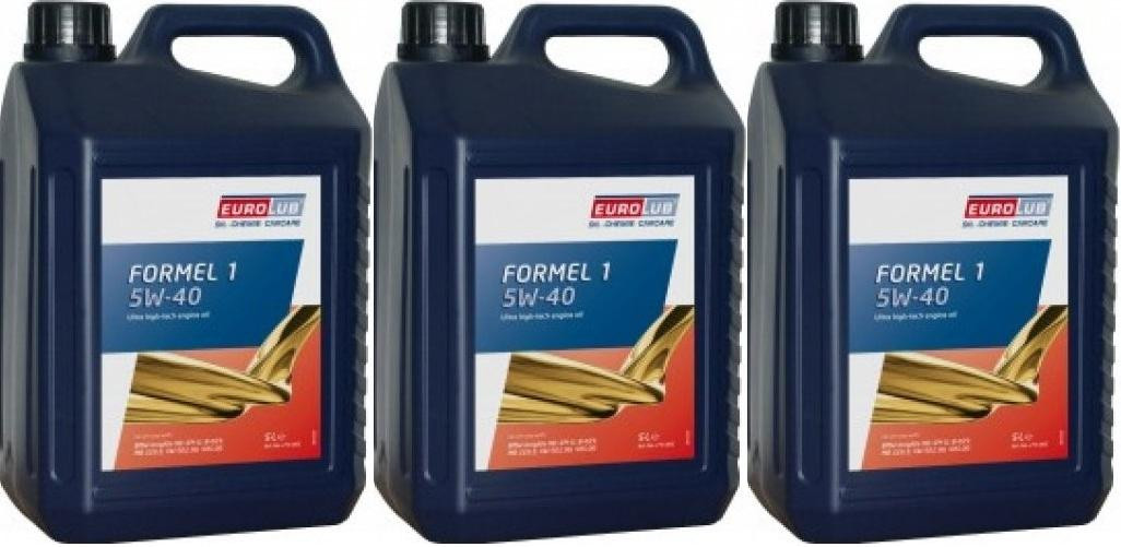 Eurolub Formel 1 5W-40 Motoröl 3x 5 = 15 Liter