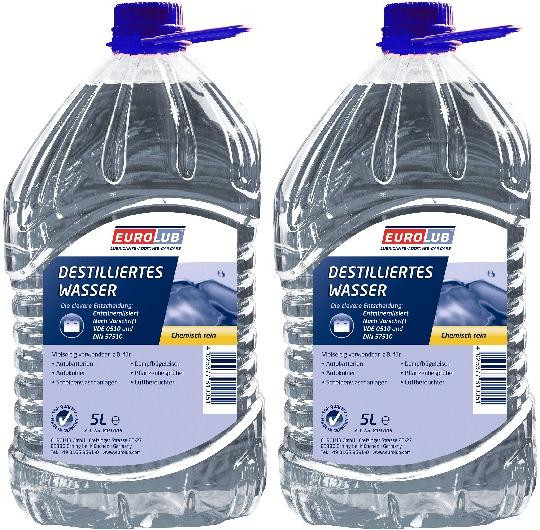 EUROLUB Destilliertes Wasser 2x 5 = 10 Liter