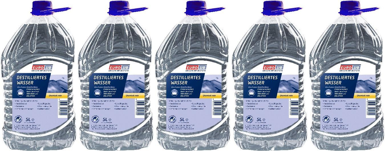 EUROLUB Destilliertes Wasser 5x 5 = 25 Liter