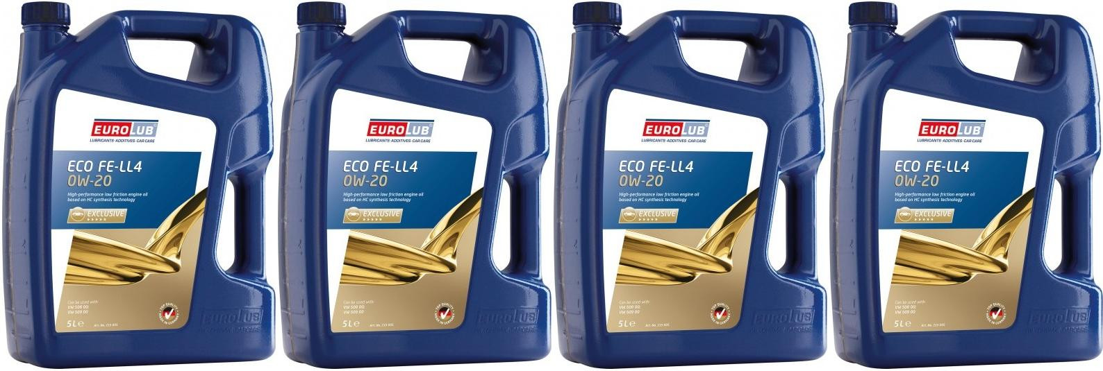 Eurolub FE-LL4 0W-20 Motoröl 4x 5 = 20 Liter