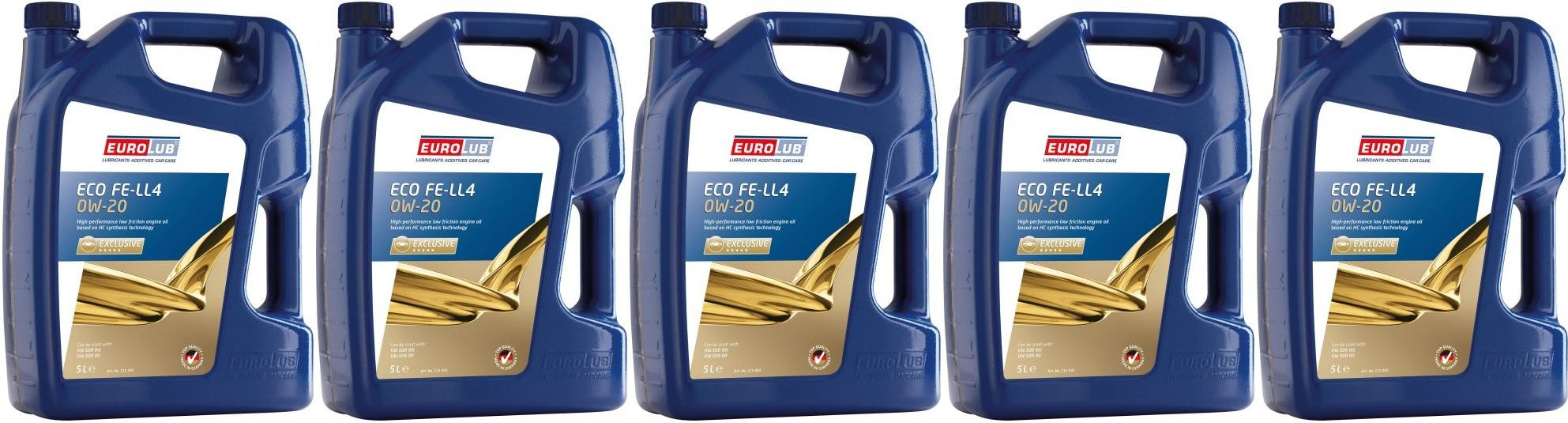 Eurolub FE-LL4 0W-20 Motoröl 5x 5 = 25 Liter