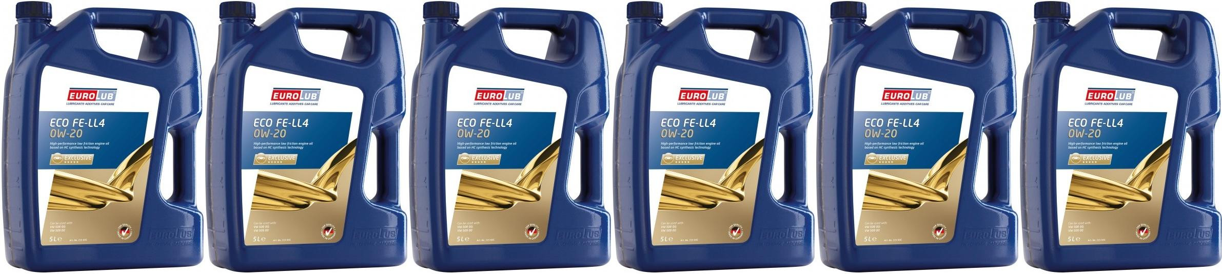 Eurolub FE-LL4 0W-20 Motoröl 6x 5 = 30 Liter