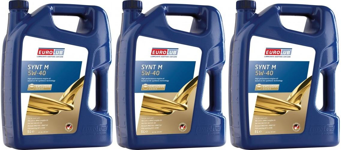 EUROLUB SYNT M 5W/40 3x 5 = 15 Liter