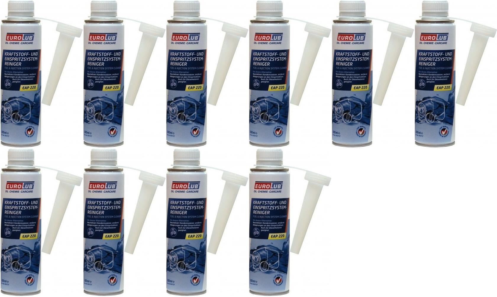 Eurolub Kraftstoff-und Einspritzsystem-Reiniger 10x 300 Milliliter