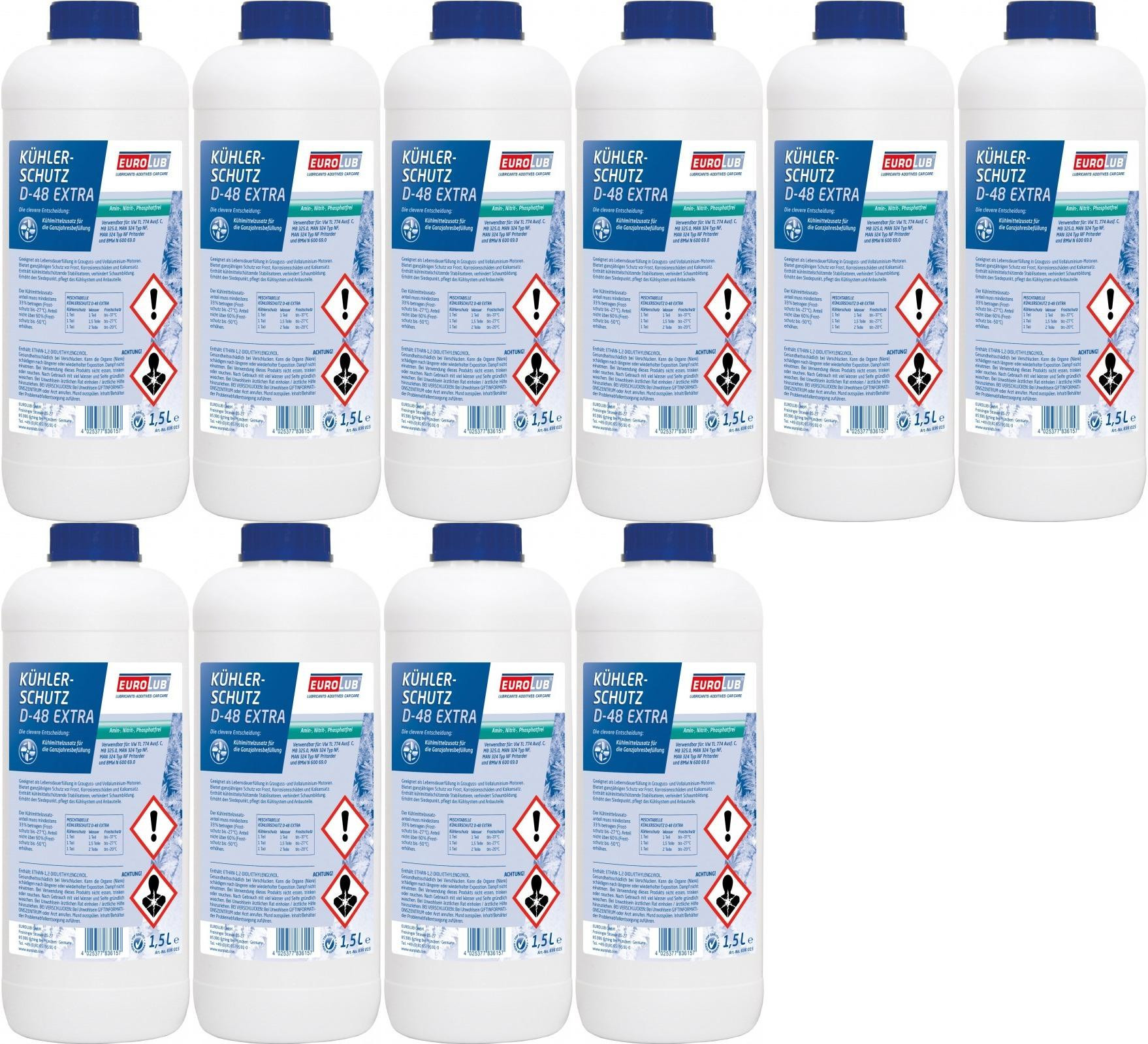 Eurolub Kühlerfrostschutz D-48 Extra Konzentrat 10 x 1,5 = 15 Liter