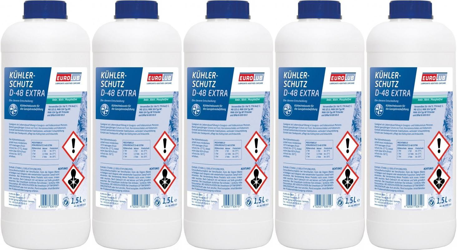 Eurolub Kühlerfrostschutz D-48 Extra Konzentrat 5 x 1,5 = 7,5 Liter