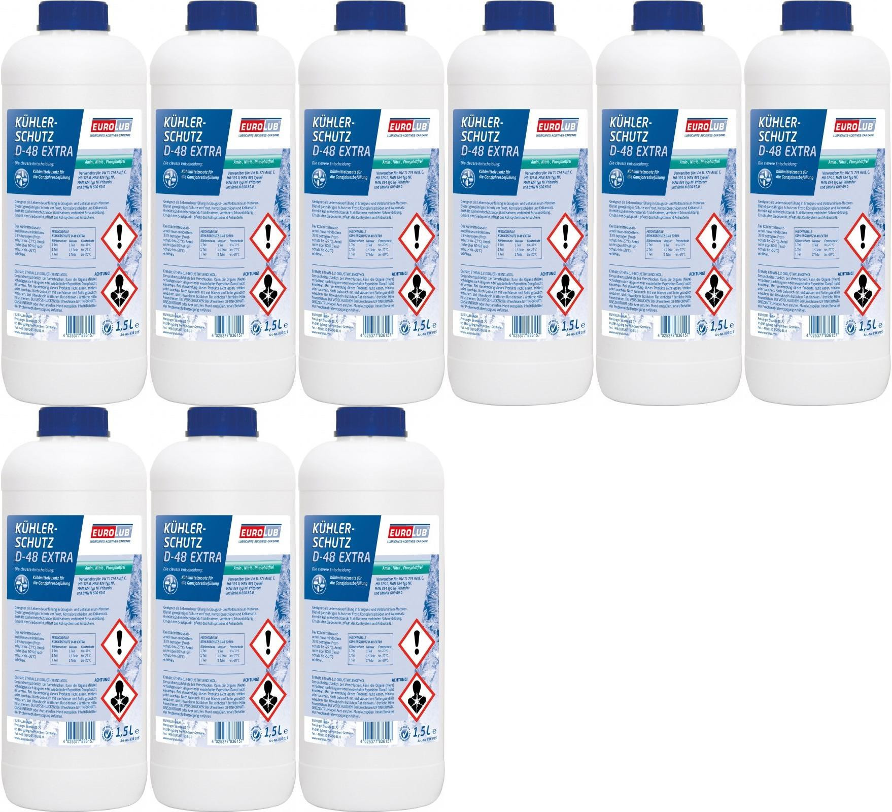 Eurolub Kühlerfrostschutz D-48 Extra Konzentrat 9 x 1,5 = 13,5 Liter